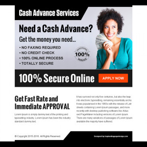 get cash in advance service call to action ppv landing page design ...