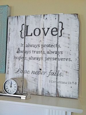 ... .etsy.com/listing/95694894/handpainted-barn-wood-sign-with-love Like