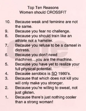 Top 10 Reasons Women should CROSSFIT