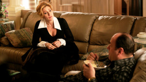 Carmela Soprano Sitting On Couch Talking To Tony picture