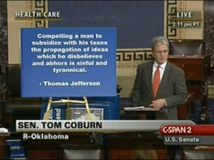 ... Religion Tom coburn takes thomas jefferson quote on religious freedom