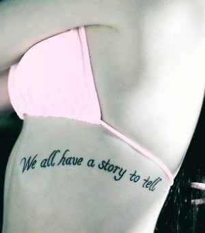 ... tattoo | ... Quote Tattoos for Girls - Hot Pink Side Rib Quote Tattoos