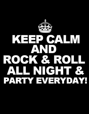 black and white, keep calm, party hard, rock & roll