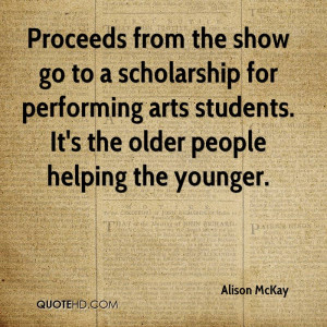 from the show go to a scholarship for performing arts students ...