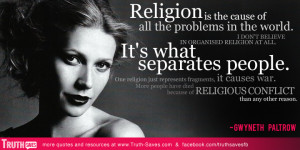Religion Is The Cause Of All The Problems In The World