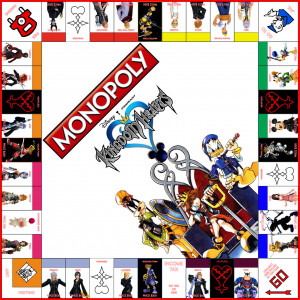 Monopoly Kingdom Hearts custom board by jest84