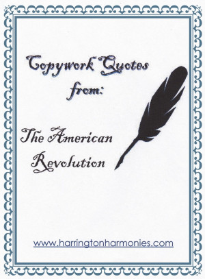 American Revolution Copywork Quotes {Free Copywork} Plus 2 Book ...