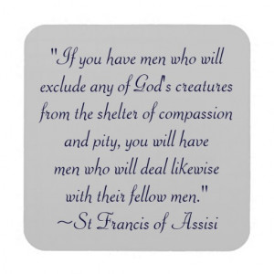 st_francis_animal_compassion_quote_coasters ...