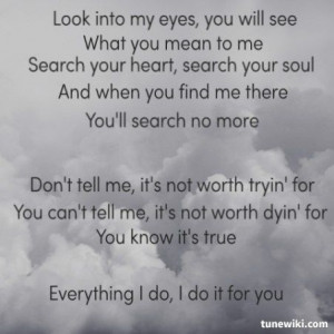 Everything I do (I do it for you) - #BryanAdams #tunewiki #lyricart