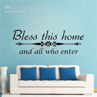 Graphic vinyl PVC Animal Wholesale - Removable Wall Quote Decal Bless ...