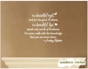 Details about Audrey Hepburn Quote Livingroom Bed Vinyl Wall Decal