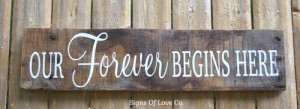 ... Barn Beach Country Love Quote Reclaimed Pallet Wood Signs Our Forever