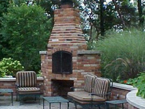 Outdoor Kitchen Fireplace And BBQ