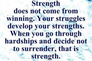 Strength comes from within..