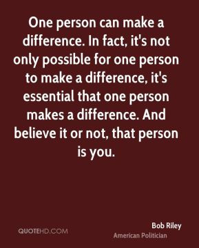 One Person Can Make a Difference Quotes