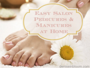 ... you will try your own salon style pedicures and manicures at home
