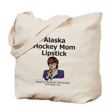 Hockey Mom Lipstick Tote Bag for