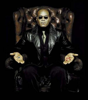 The Matrix Morpheus Red or Blue Pill