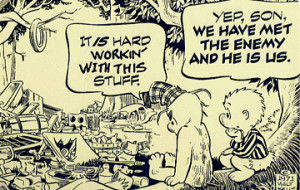 We Have Met The Enemy And He Is us Pogo (Walt Kelly)