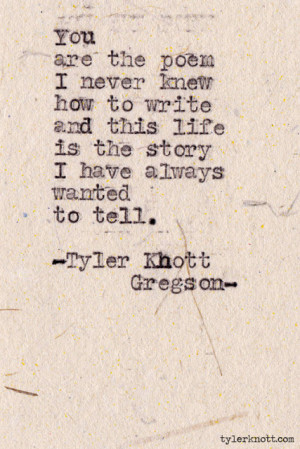 Tyler Knott Gregson Typewriter series #344