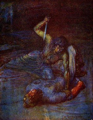 Beowulf Death Grendel's mother and beowulf