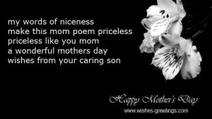 short mothers day poems from son