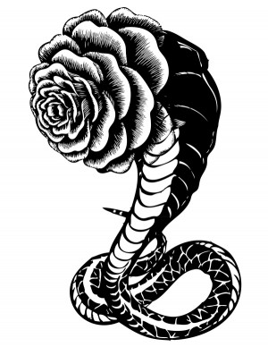 got the idea to mix snakes and flora from a Macbeth quote I had read ...