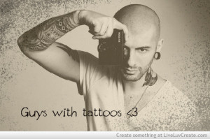 cute, guys with tattoos, love, pretty, quote, quotes, tattoos
