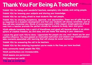 POSTER: Thank You For Being A Teacher