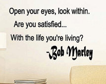 ... Eyes & Look Within Bob Marley Quote Wall Decal Quote Sticker (X58