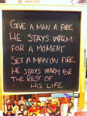 Set a man on fire