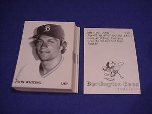 1975 TCMA Baseball Card Lot John Whiting Burlington Bees IN Lakeland