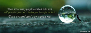 ... so many people out there who will tell you that you cant - FB Cover