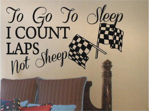 To Go To Sleep I Count LAPS Not Sheep - Nursery and Kids Room Vinyl ...