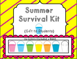 Summer Survival Kit {End-of-Year Student Gift} Printable