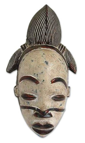... Africa wood mask, 'Punu Beauty' - Hand Made Gabonese Wood Mask