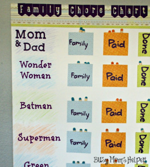 Family Chore Chart