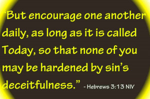 Bible verse of the day Hebrews 3:13