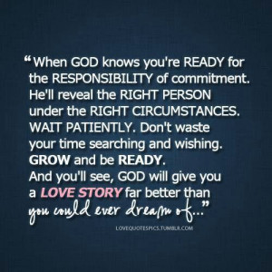 Wait patiently for God