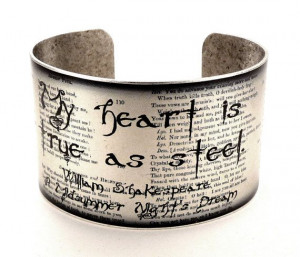 ... Dream Quote Cuff, Shakespeare Jewelry, Quote Bracelet, Literary Cuff