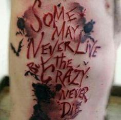 Joker Quote Tattoo More