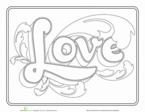 Love Coloring Pages Free Page