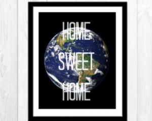 Home Sweet Home - Western Hemispher e - 8.5x11Earth Poster Print ...