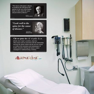 Chiropractic Quotes Sticky Anatomy Wall Chart - Medium (26 x 39.5)