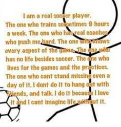 am a real soccer player! More