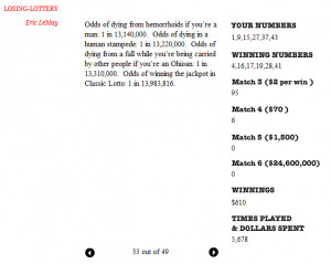 ... Literature Response: “Losing the Lottery” and “Living Will