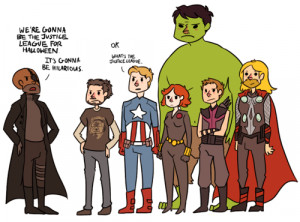 Anonymous asked you: All the avengers dressed up in the same superhero ...