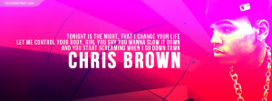 Chris Brown Sweet Love Quote Facebook Cover