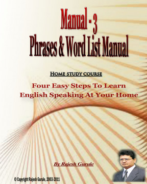 English speaking words & phrases manual image