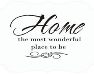 ... the most wonderful place to be House Quotes Lettering Words Wall Decal